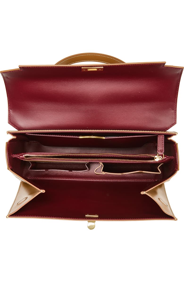 Anya Hindmarch Mortimer Leather Top Handle Bag, Alternate, color, Pecan
