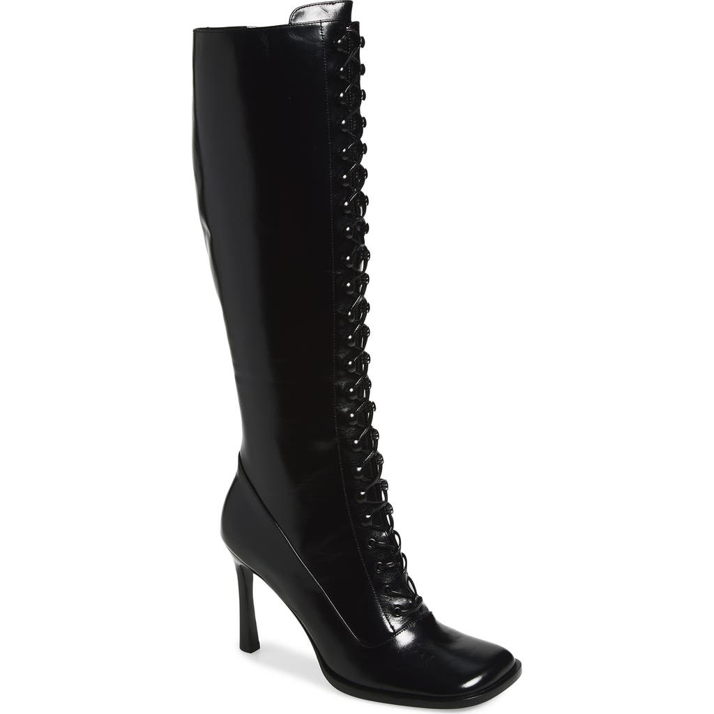 Jeffrey Campbell Fanning Knee High Boot In Black