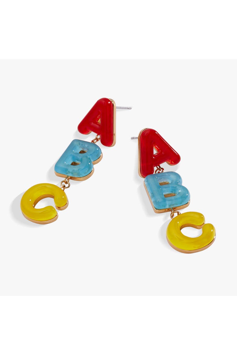 ABC Linear Earring, Main, color, Gold