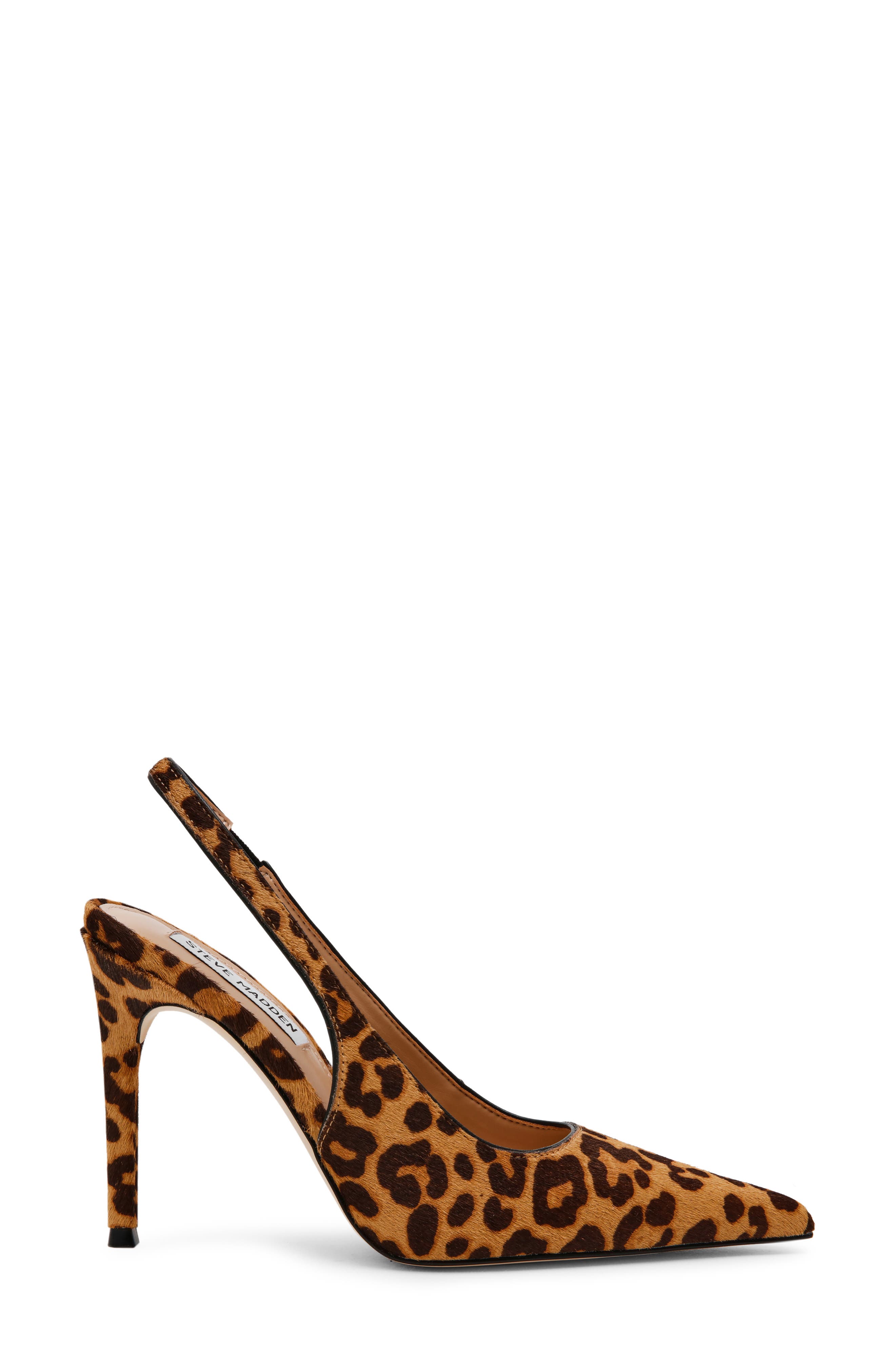 Reyes Pointed Toe Slingback Sandal, Alternate, color, LEOPARD