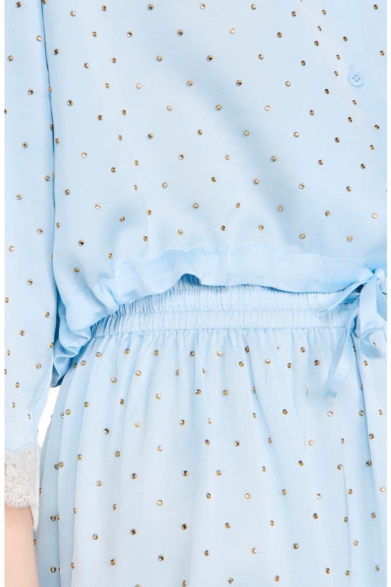 Shirt embellished with rhinestones, Alternate, color, Sky blue