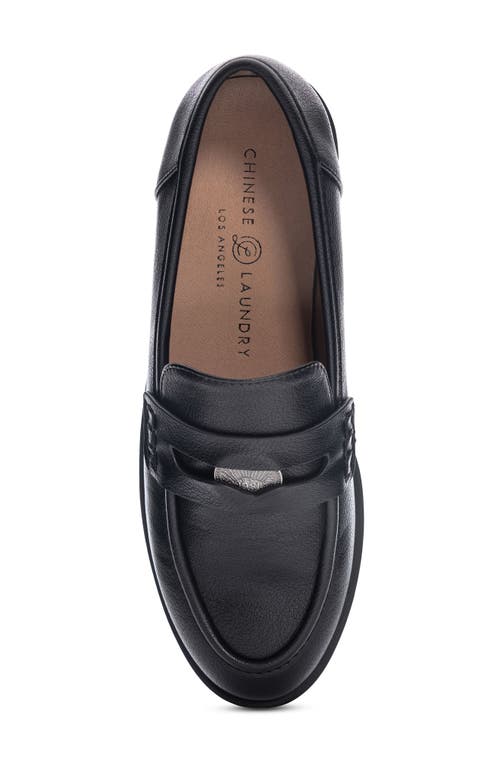 Chinese Laundry Porter Platform Penny Loafer In Black