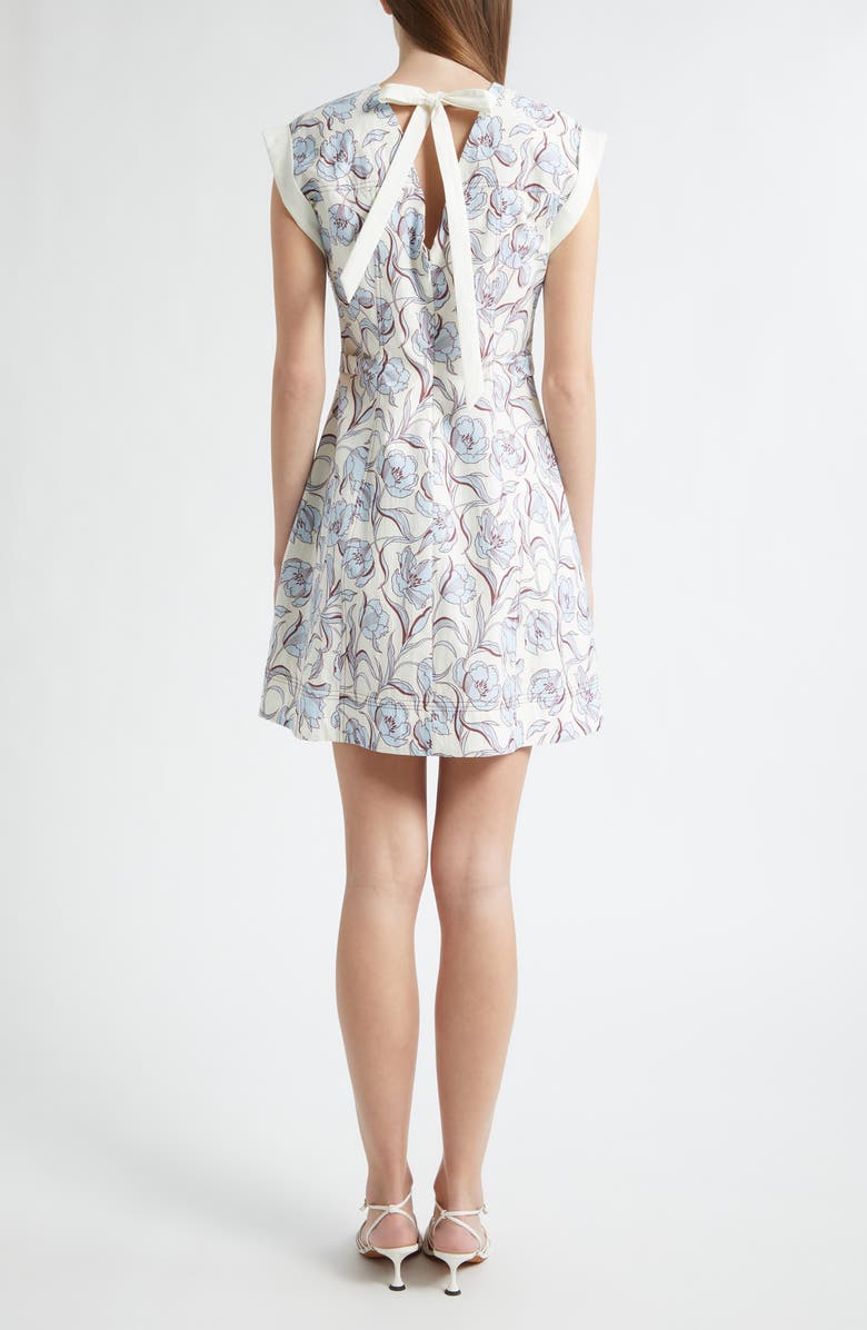 3.1 Phillip Lim Floral Minidress, Alternate, color, Sky Blue Multi