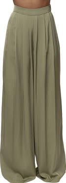 JLUXLABEL Clara Wide Leg Pleated Trousers