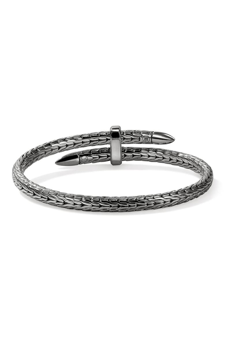Spear Flex Cuff, 5.5mm, Alternate, color, DARK STERLING SILVER