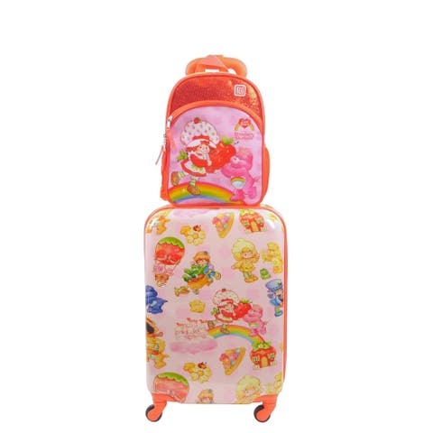 Strawberry Shortcake and Care Bears 2-Piece Travel Set  21" Suitcase & 13" Backpack