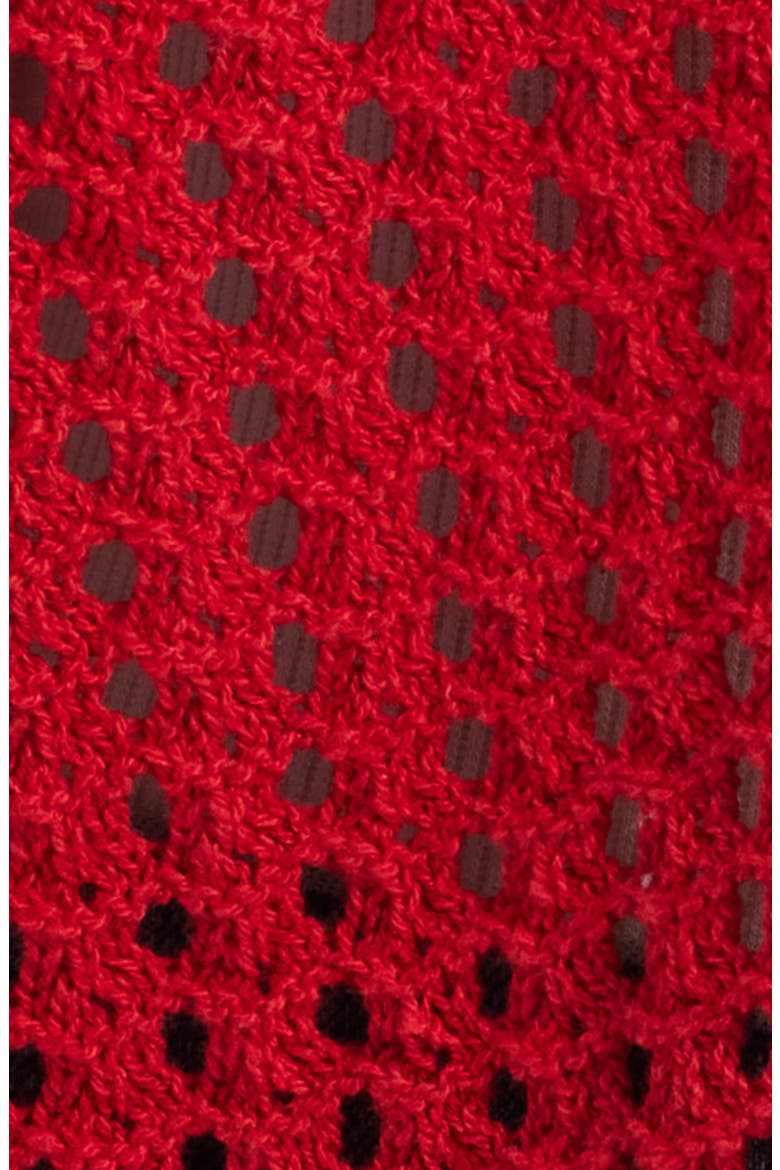 Khloe Cotton & Linen Cardigan, Alternate, color, PORT RED
