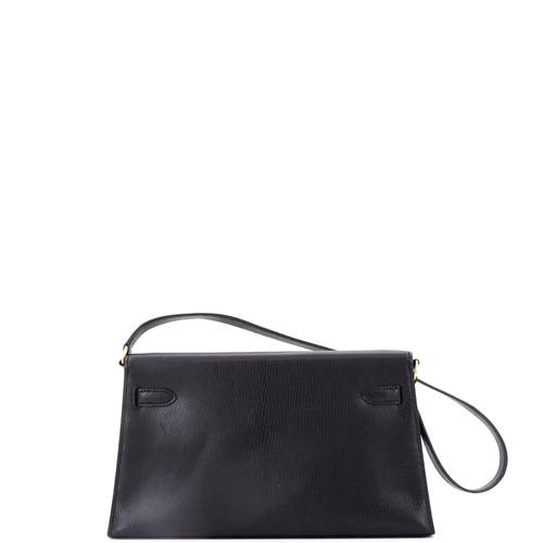 Pre-owned Hermes Hermes Kelly Elan Shoulder Bag Chevre Chamkila In Black