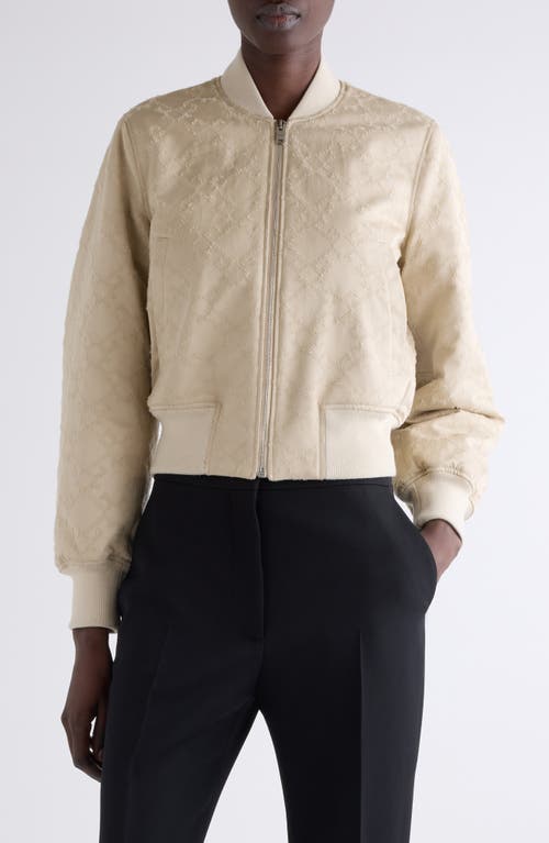 Givenchy Monogram 72 Light Varsity Jacket In Light Beige