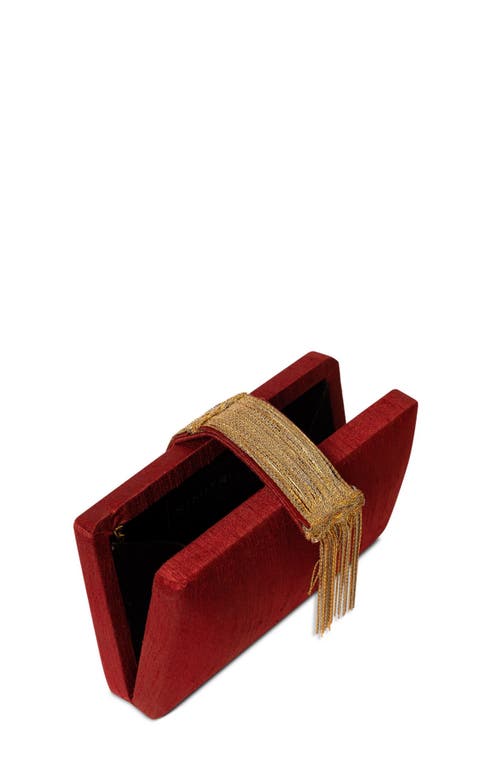 Simitri Fringe Clutch In Red