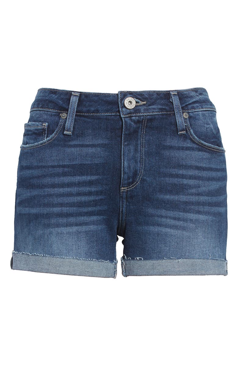 PAIGE Jimmy Jimmy Raw Cuff Denim Shorts, Alternate, color,