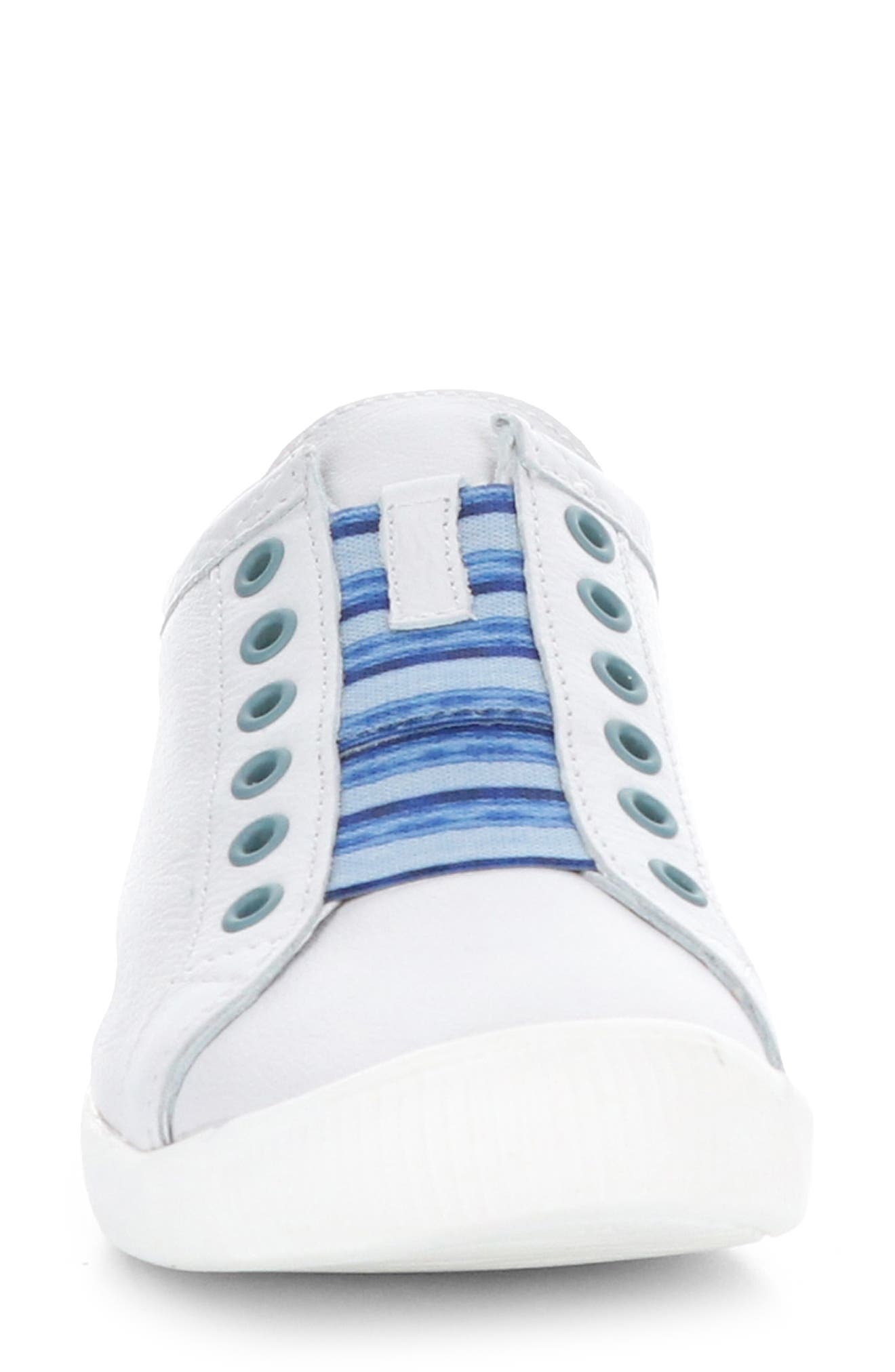 Softinos by Fly London Irit Low Top Sneaker, Alternate, color, 002 White/Blue Smoot