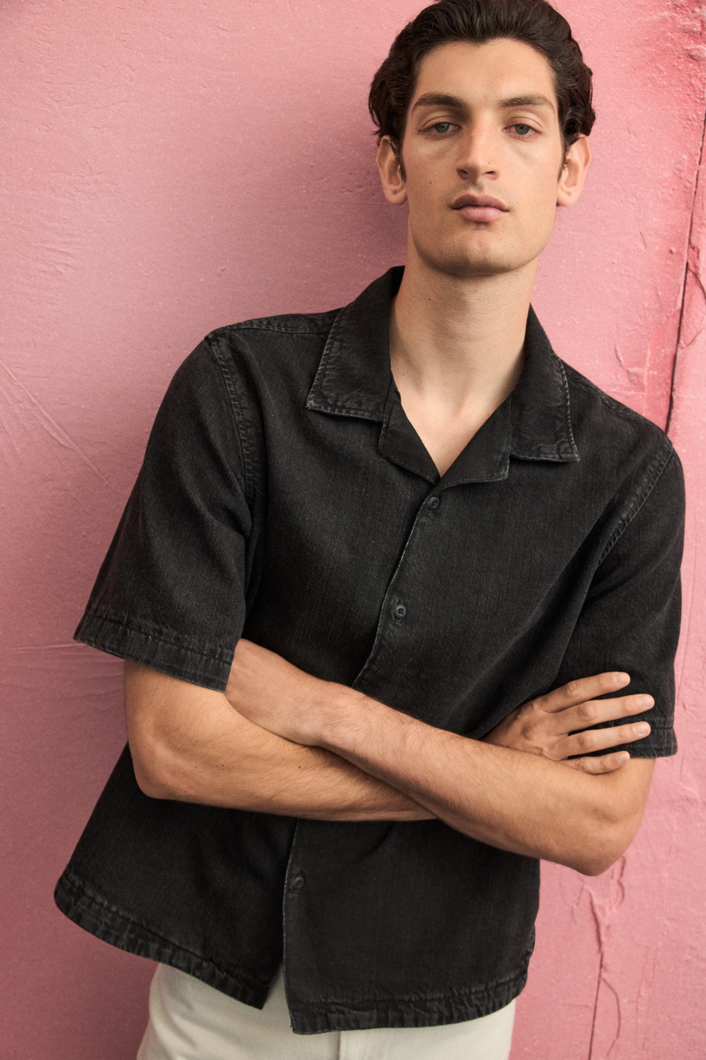 Regular Fit Denim Resort Shirt - image 2