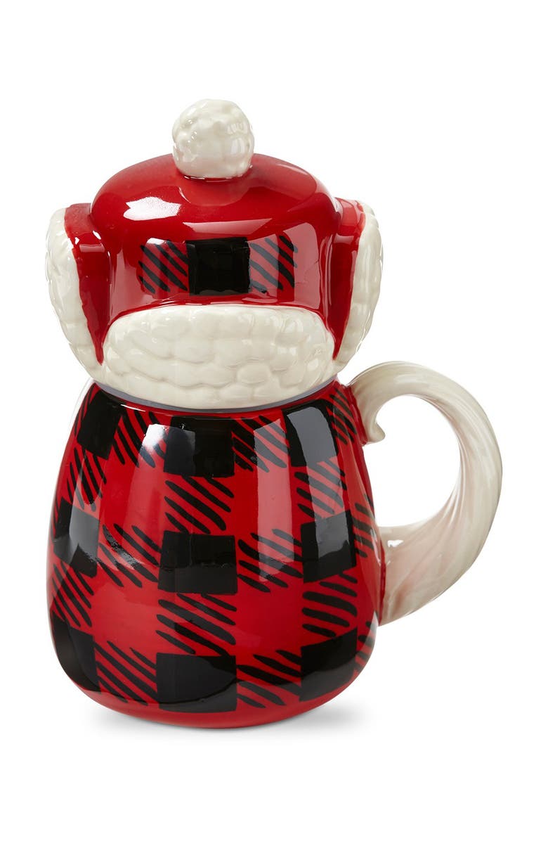 tag Lars Gnome Lidded Mug Ceramic Drinkware for Christmas, Alternate, color, Multicolored