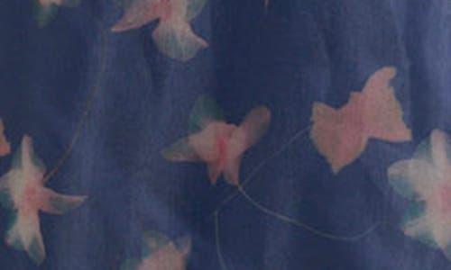Shop Staud Calluna Maxi Cocktail Dress In Botanical Navy