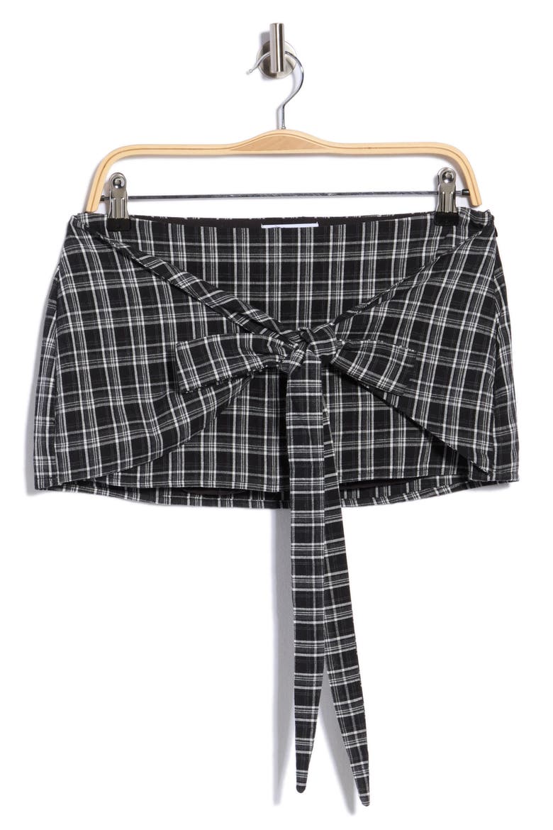 Sarielle Plaid Wrap Miniskort, Main, color, MULTI