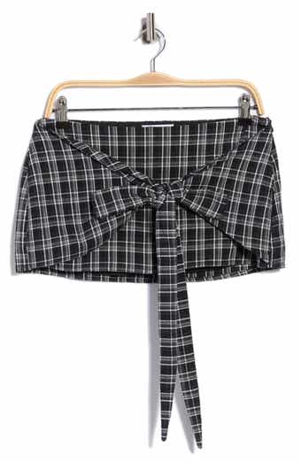 Sarielle Plaid Wrap Miniskort