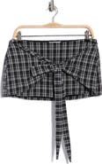 Princess Polly Sarielle Plaid Wrap Miniskort
