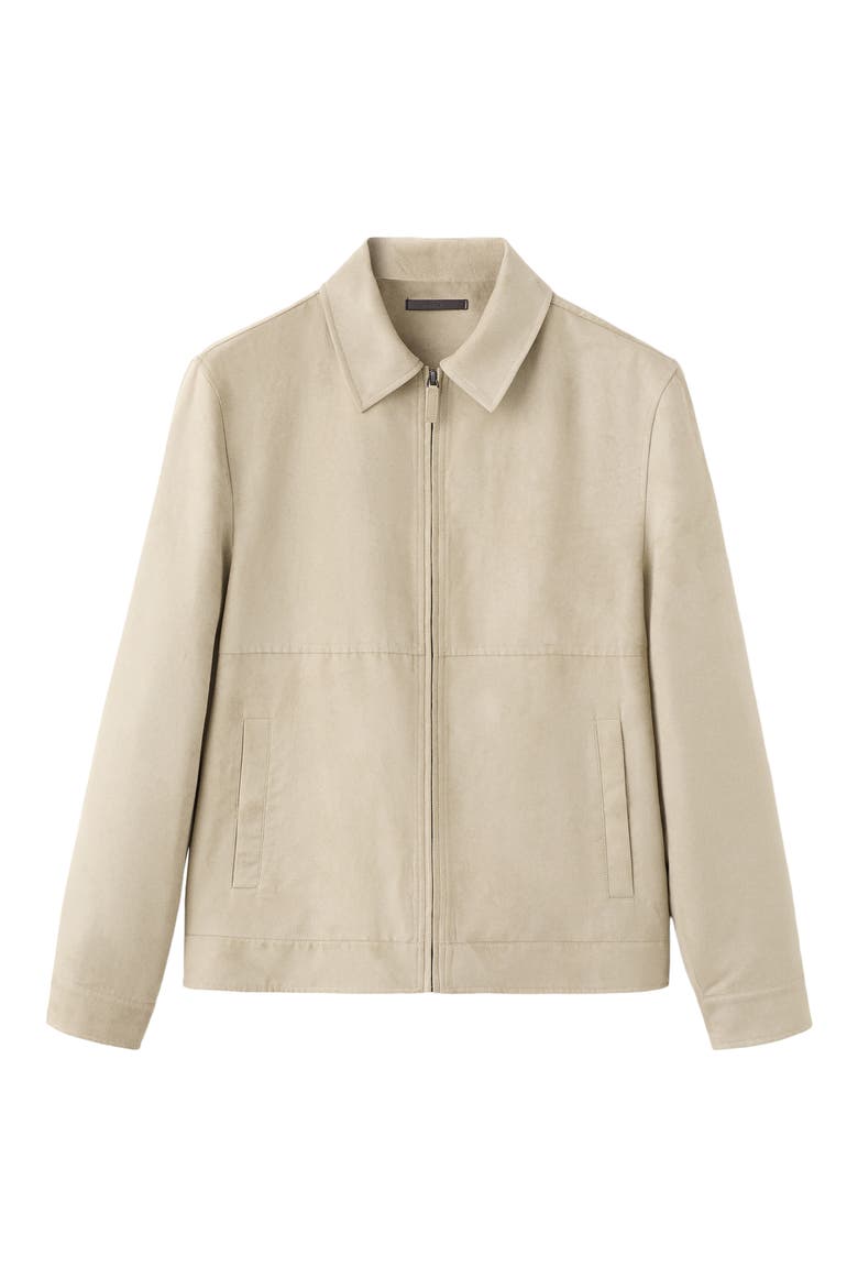 Faux Suede Jacket, Alternate, color, BEIGE