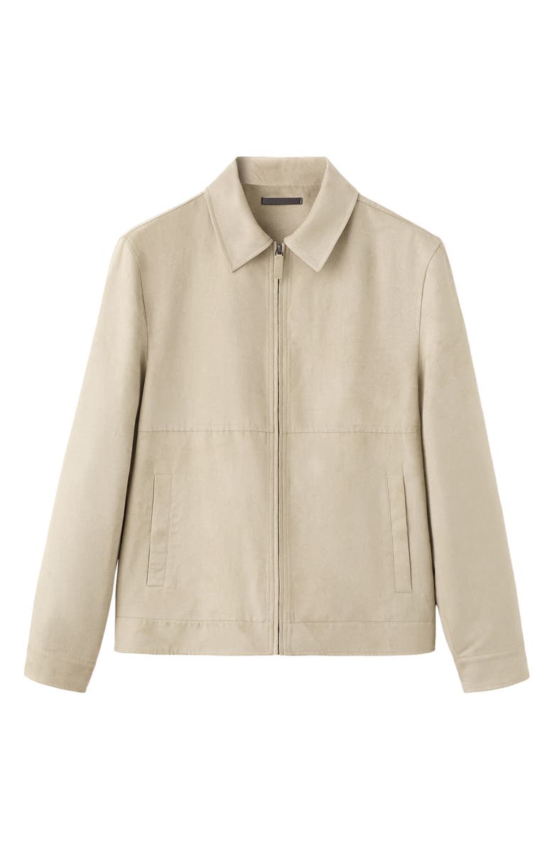MANGO Faux Suede Jacket, Alternate, color, Beige