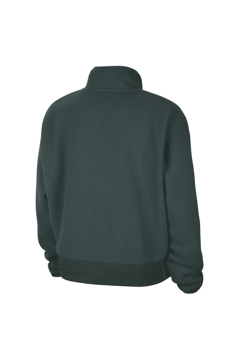 Women's Nike Green Michigan State Spartans Fly Fleece Quarter-Zip Jacket, Alternate, color, Green
