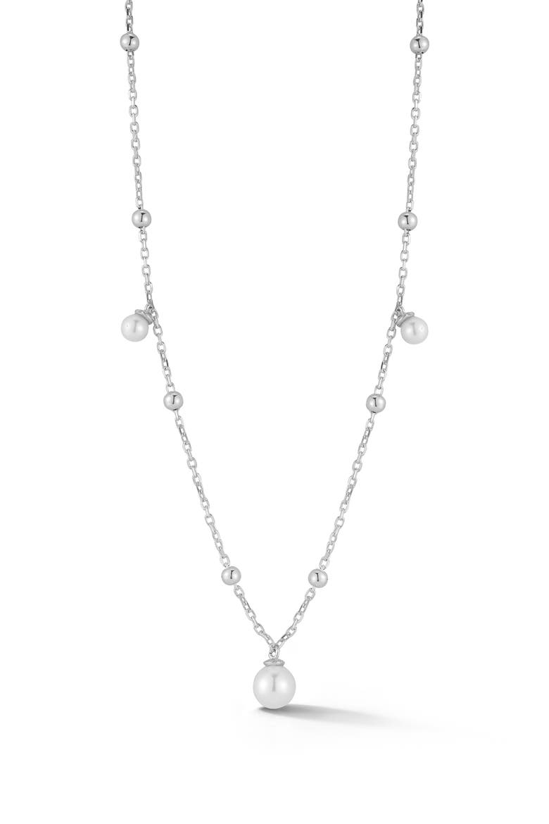 Cultured Freshwater Pearl Necklace, Main, color, SILVER