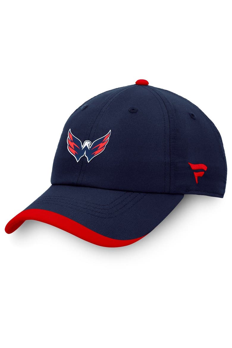 Men's Fanatics Branded Navy Washington Capitals Authentic Pro Rink Pinnacle Adjustable Hat, Main, color, Navy