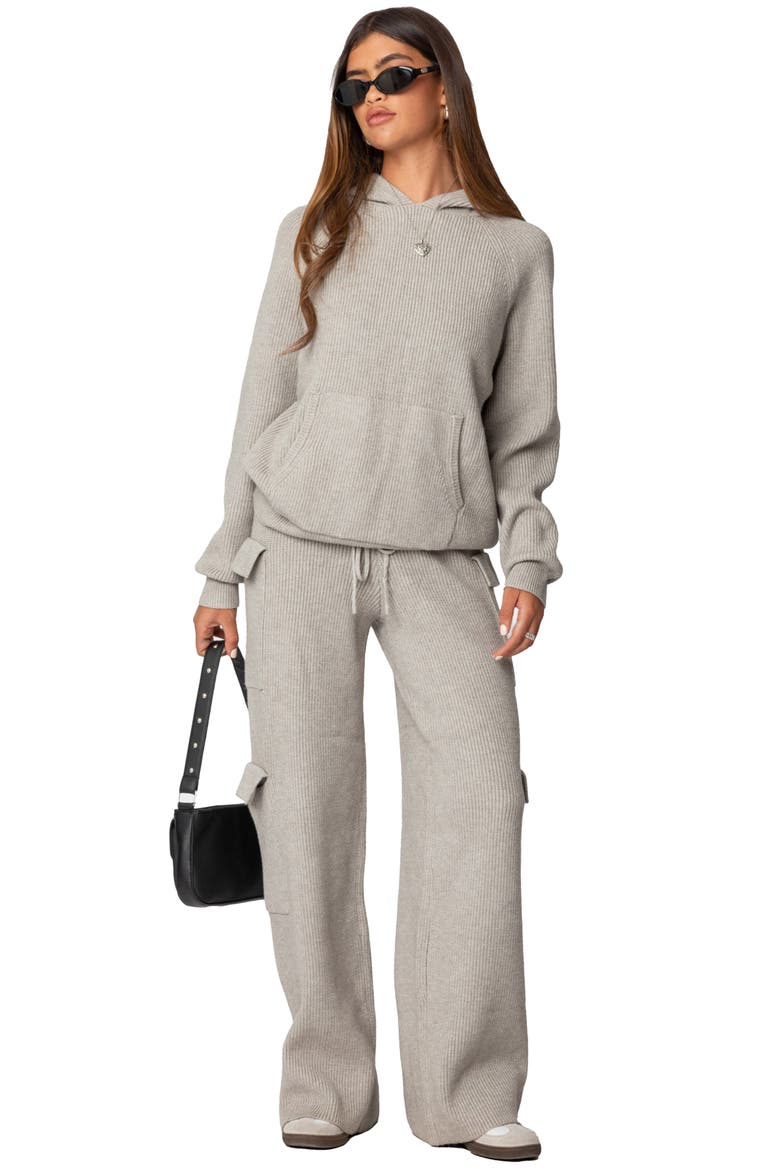 Wynter Oversize Sweater Hoodie, Alternate, color, GRAY-MELANGE