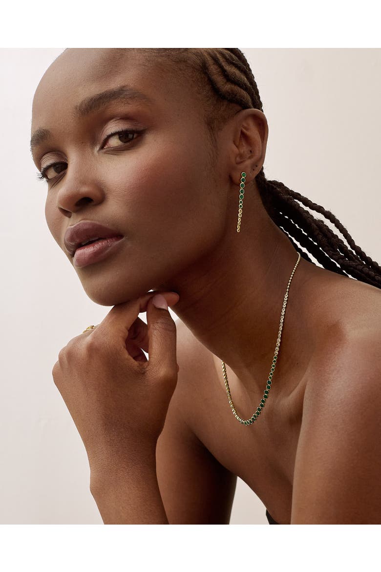 Serena Tennis Necklace, Alternate, color, Green