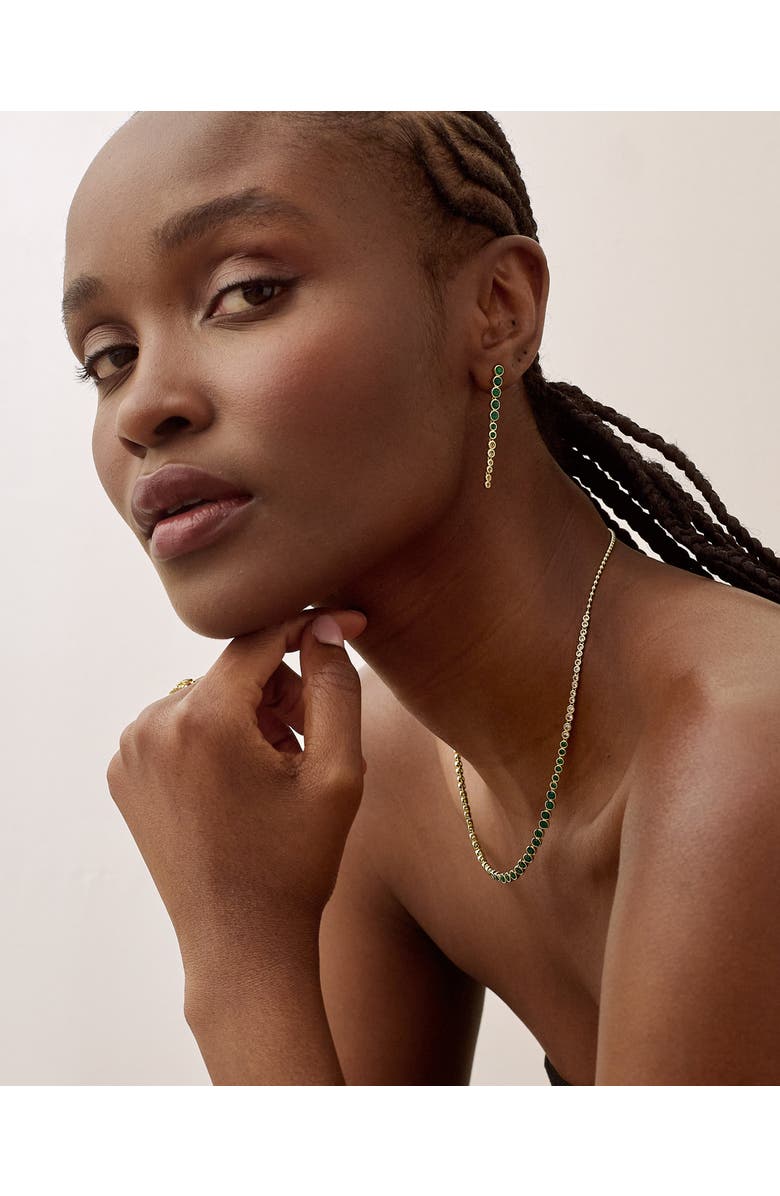Edge of Ember Serena Tennis Necklace, Alternate, color, Green