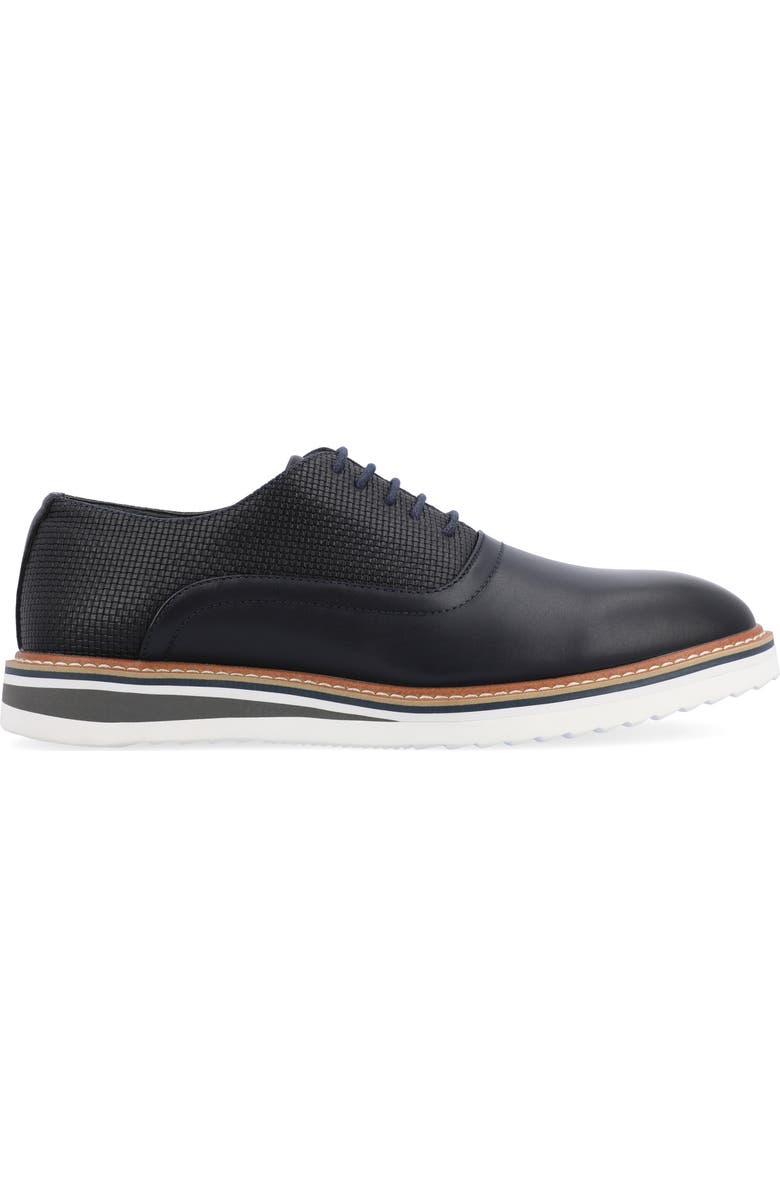 VANCE CO Weber Plain Toe Vegan Leather Oxford, Alternate, color, Navy