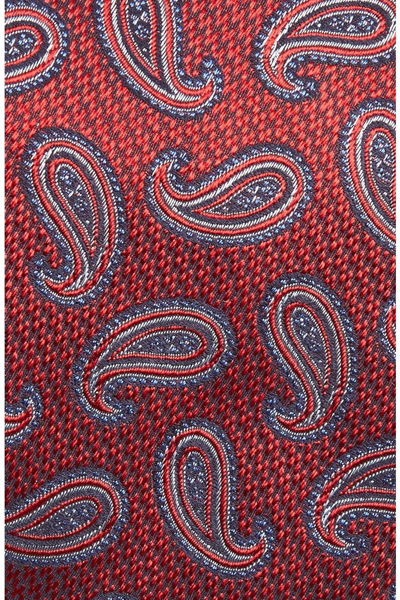 Paisley Silk Tie, Alternate, color, RED