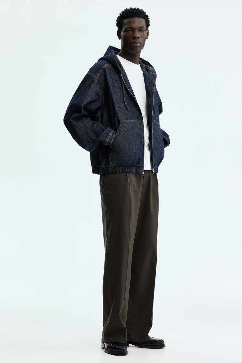 Hooded Workwear Jacket, Main, color, Dark denim blue
