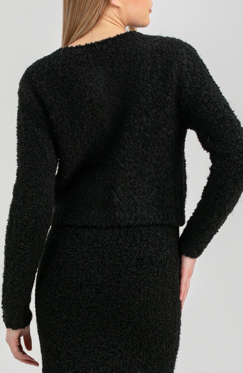 PIETRO BRUNELLI MATERNITY The Courchevel Bouclé Maternity Sweater Jacket, Alternate, color, Black