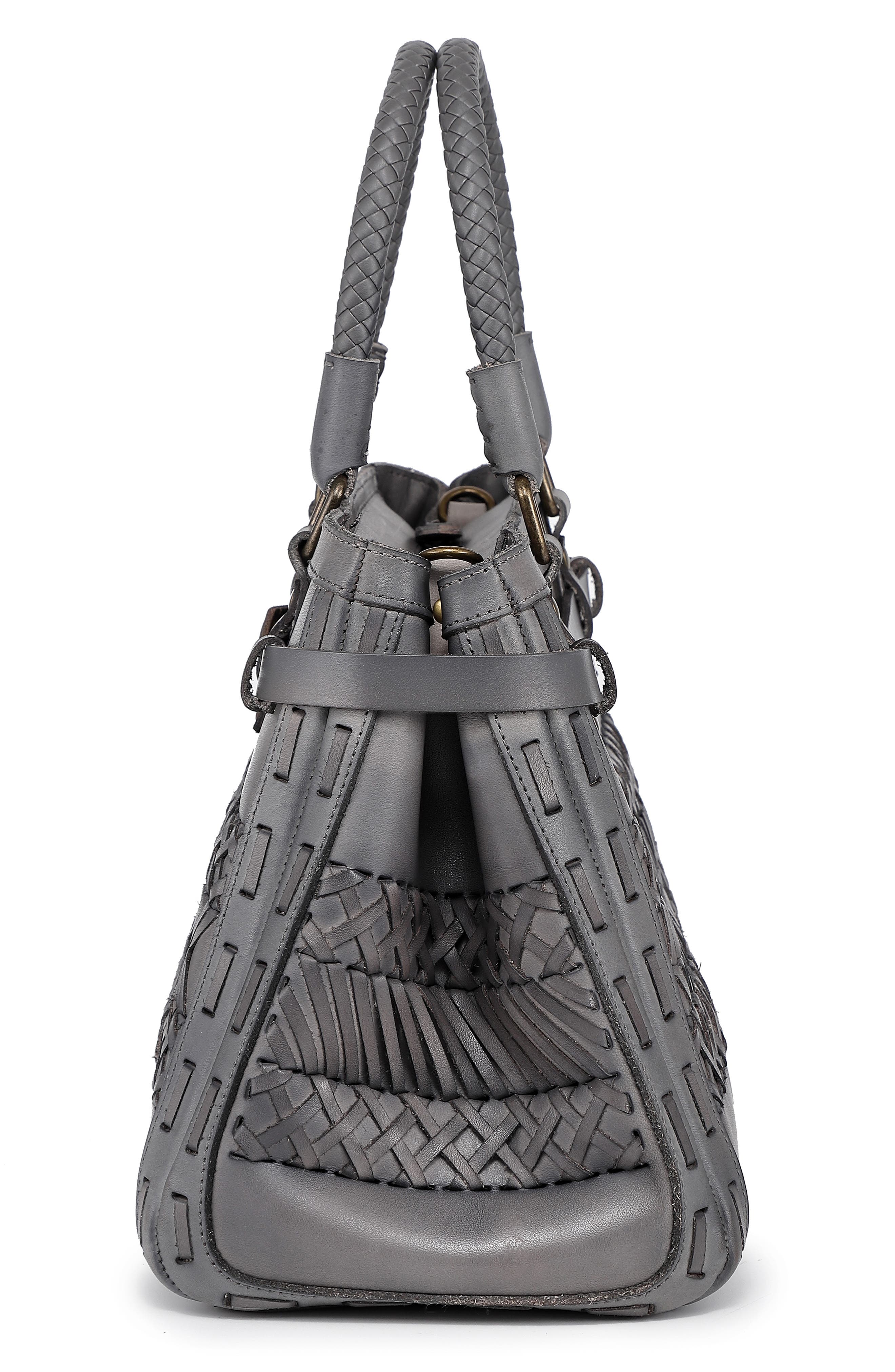 OLD TREND Woven Leather Satchel, Alternate, color, 