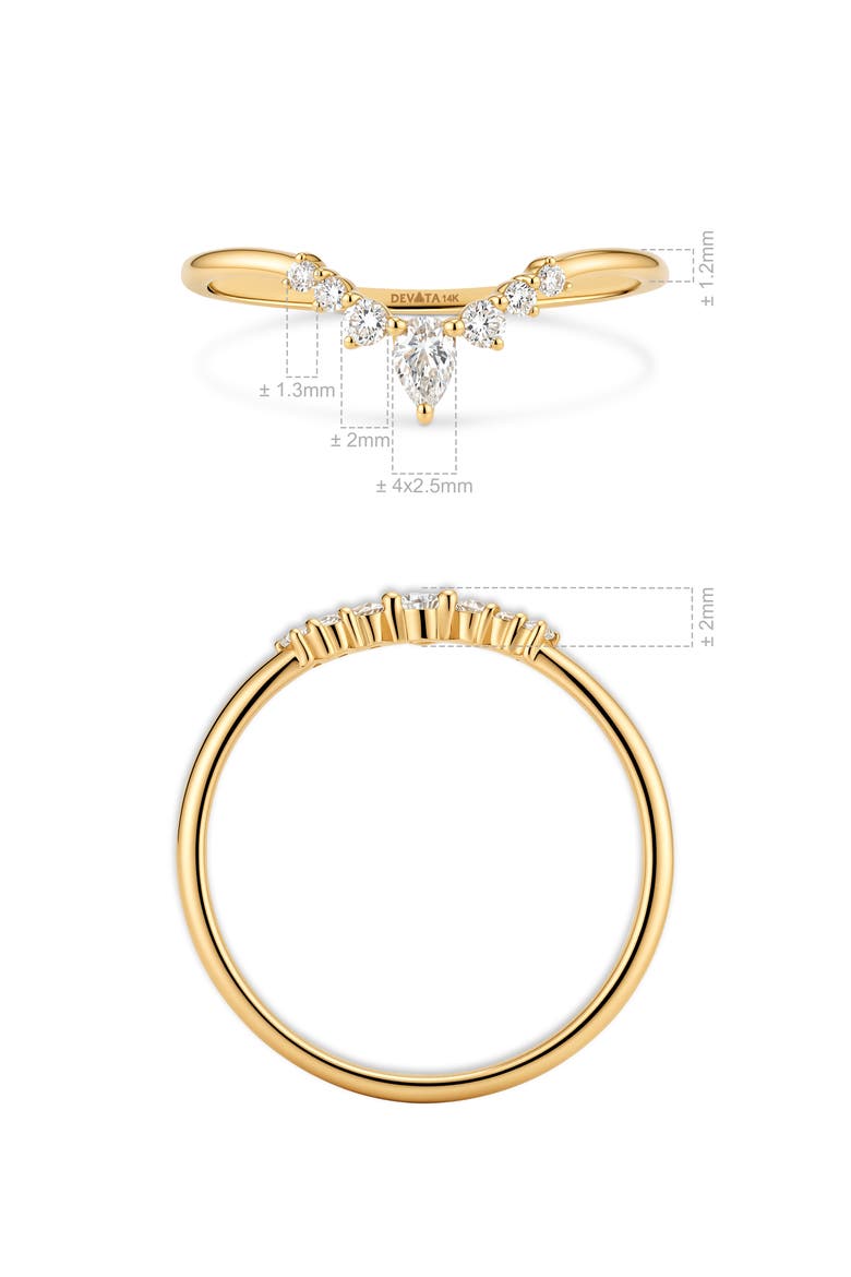 Tiara Lab Grown Diamond Ring in 14K Gold, Alternate, color, Yellow Gold
