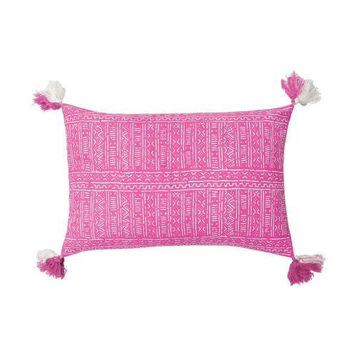 C & F Home C&f Home Cyrus Woven Tasseled Cotton Decorative Throw Pillow, Get In Pink