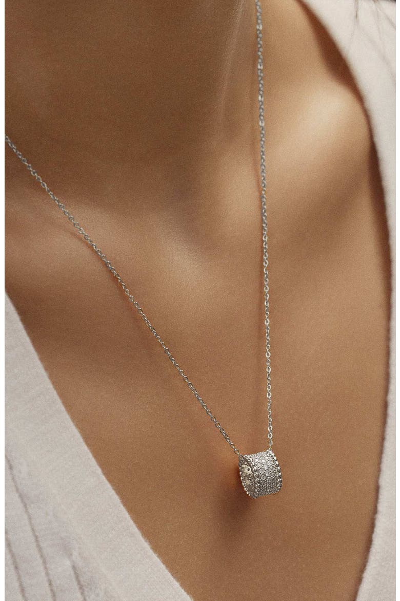 14k Gold Plated Rosa Necklace Dainty Trendy Statement Gift, Alternate, color, Silver