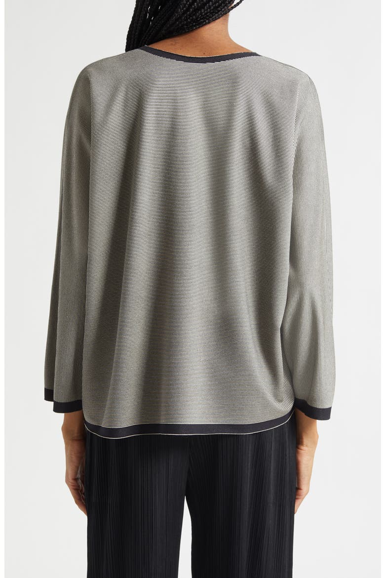 A-Poc Stripe Pleated Top, Alternate, color, BLACK