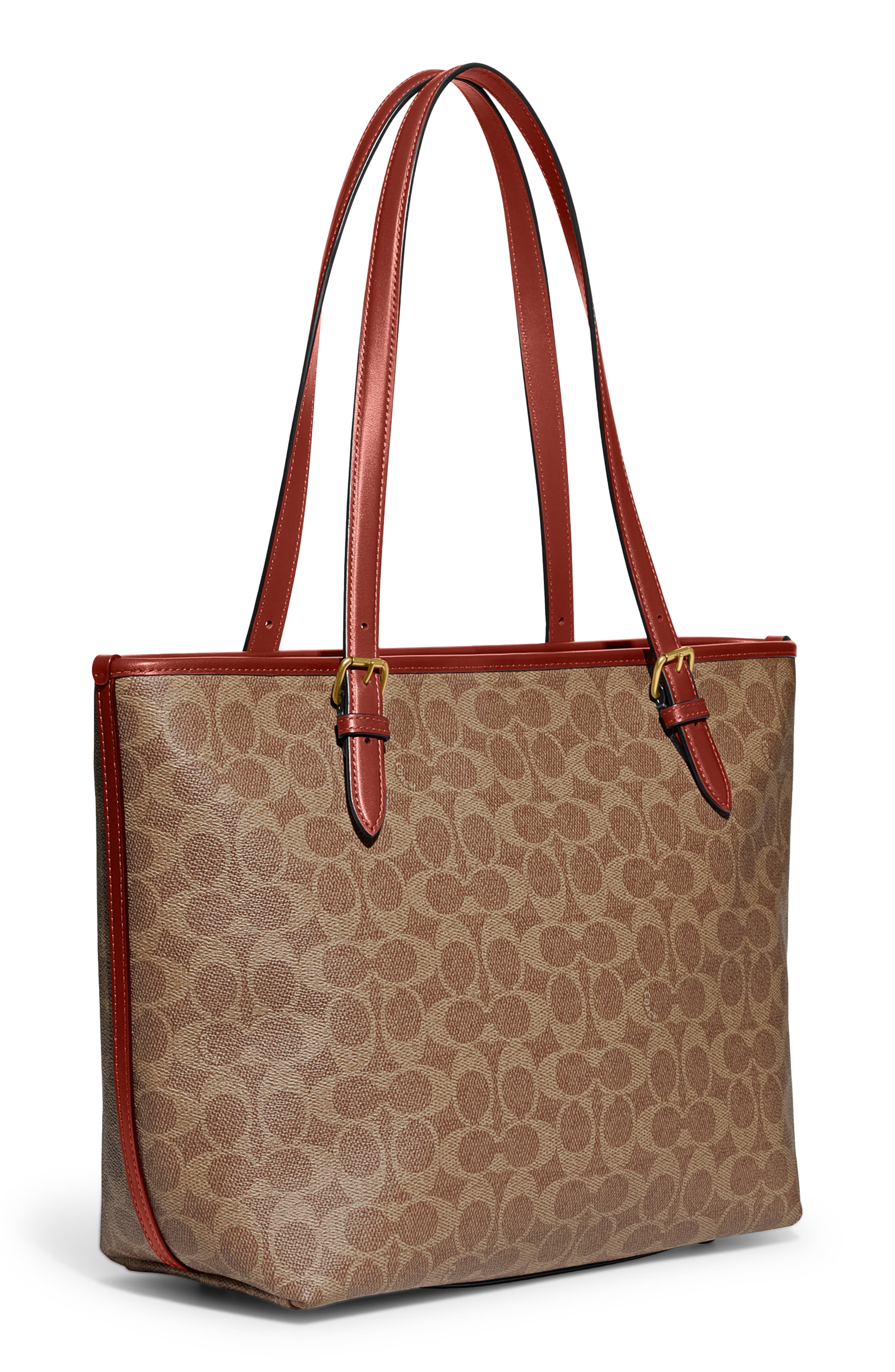 COACH Taylor Signature Coated Canvas Tote, Alternate, color, 