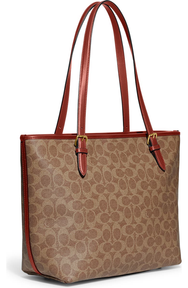 COACH Taylor Signature Coated Canvas Tote, Alternate, color,