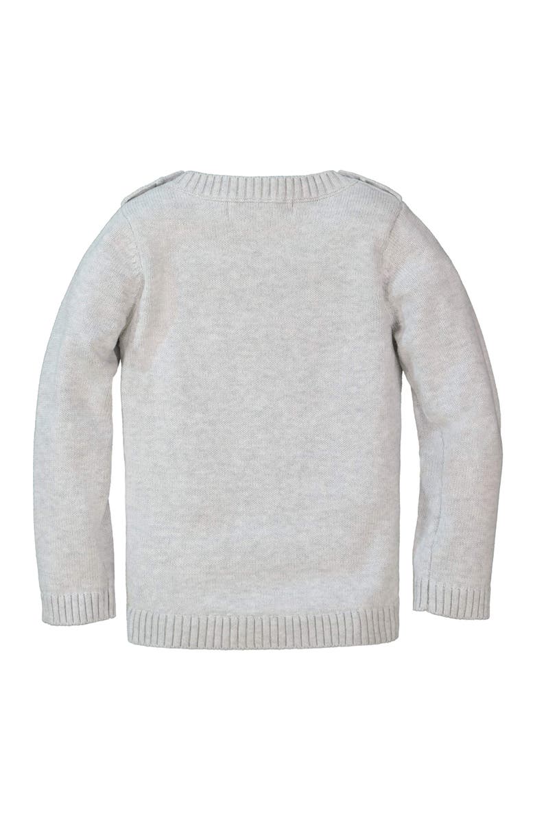 Hope & Henry Baby Girls' Cable Button Sweater, Infant, Alternate, color, Light Heather Gray