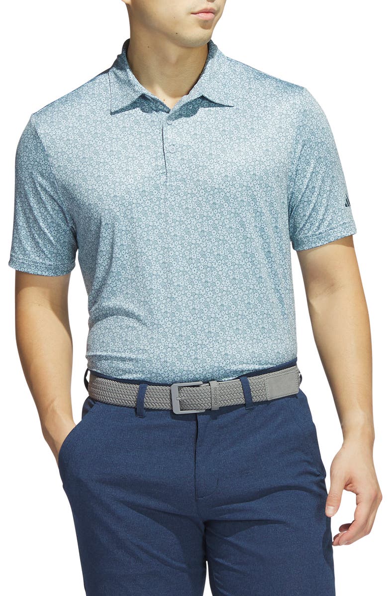 adidas Golf Ultimate365 Floral Print Performance Polo, Main, color,