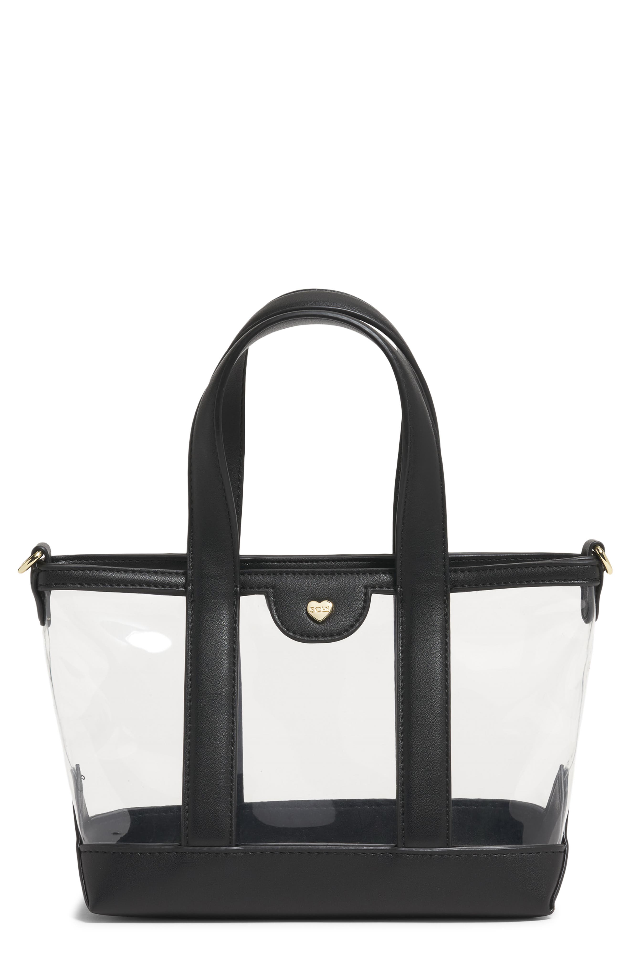 Stoney Clover Lane Mini Clear Tote, Main, color, Noir