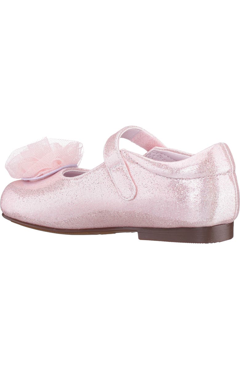 Nina Kids' Bluee Rosette Mary Jane Flat, Alternate, color, Light Pink Shimmer