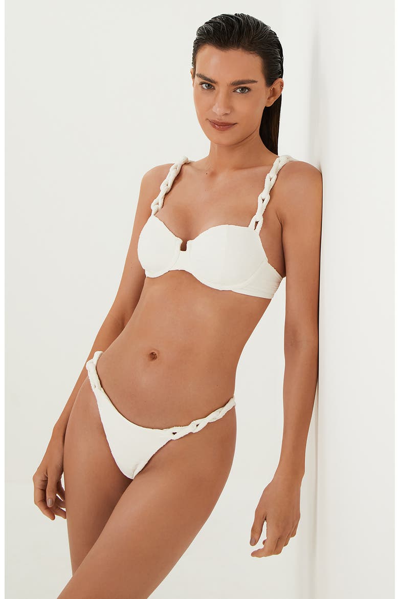 Leanne Jacquard Bikini Bottoms, Alternate, color, WHITE MULTI