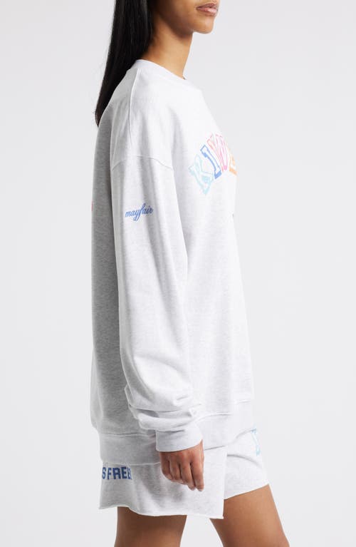 Shop The Mayfair Group Kindness Is Free Sweatshirt In Grey