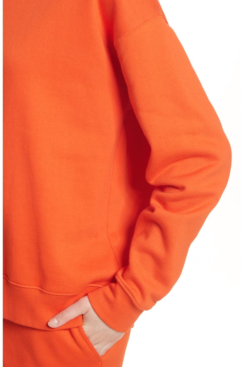 Lia Crewneck Sweatshirt, Alternate, color, TANGERINE