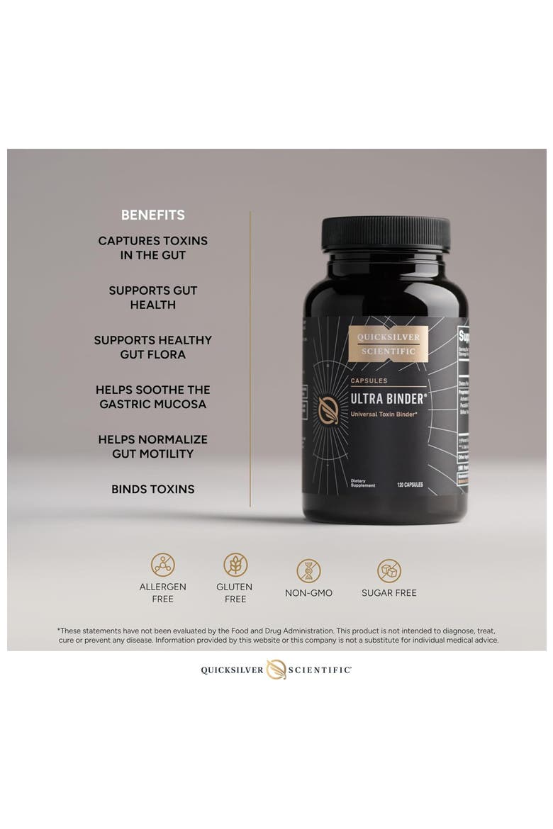 Ultra Binder Bentonite Clay Zeolite and Charcoal Capsules, Alternate, color, None