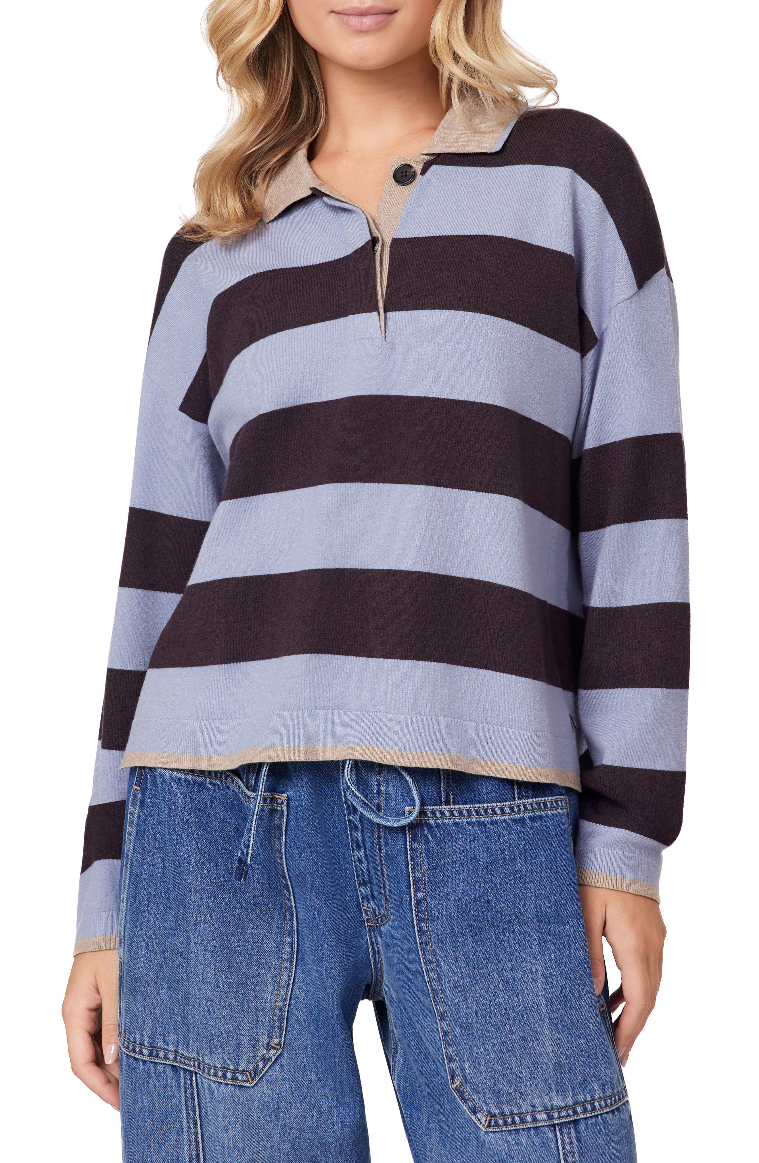 Scotch & Soda Stripe Polo Sweater